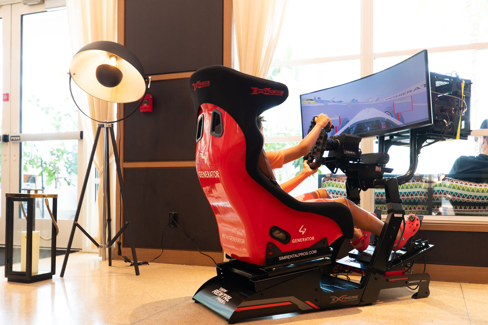 Photo of a racing simulator